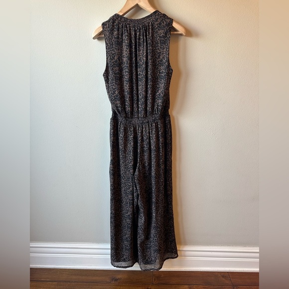 Evereve Black and Brown Leopard Print Jumpsuit - Picture 2 of 5